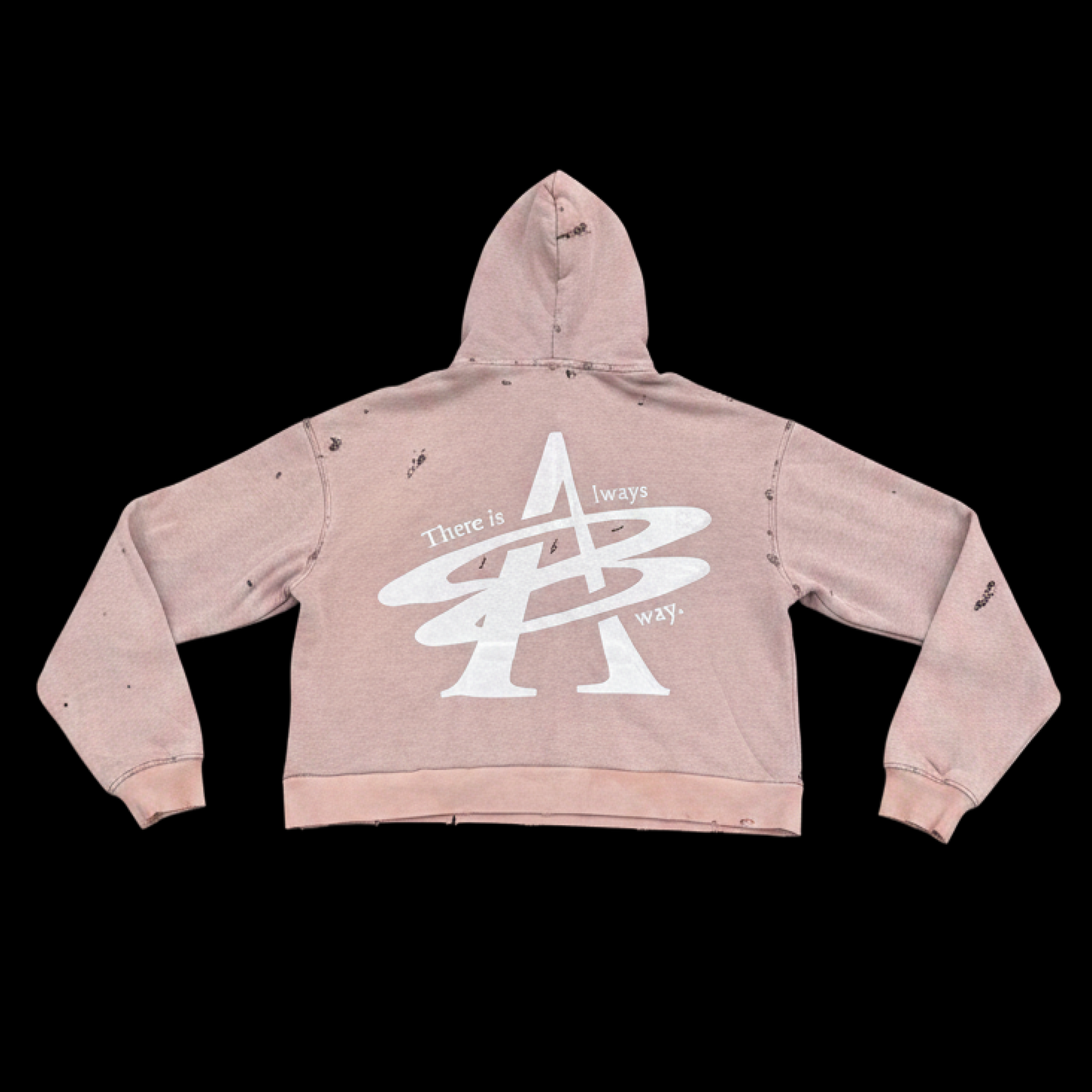 PURPLE SUN FADED AV8 HOODIE - DISTRESSED