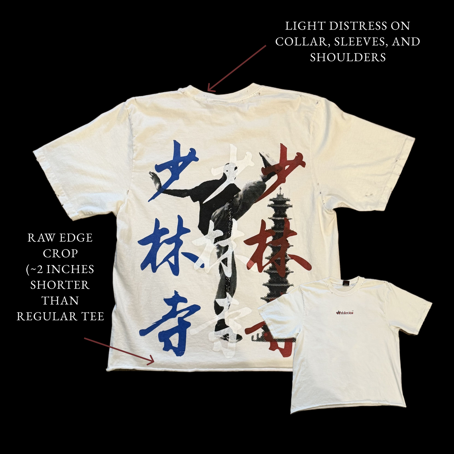 LIGHTLY DISTRESSED - SHAOLIN WEMBY TEE